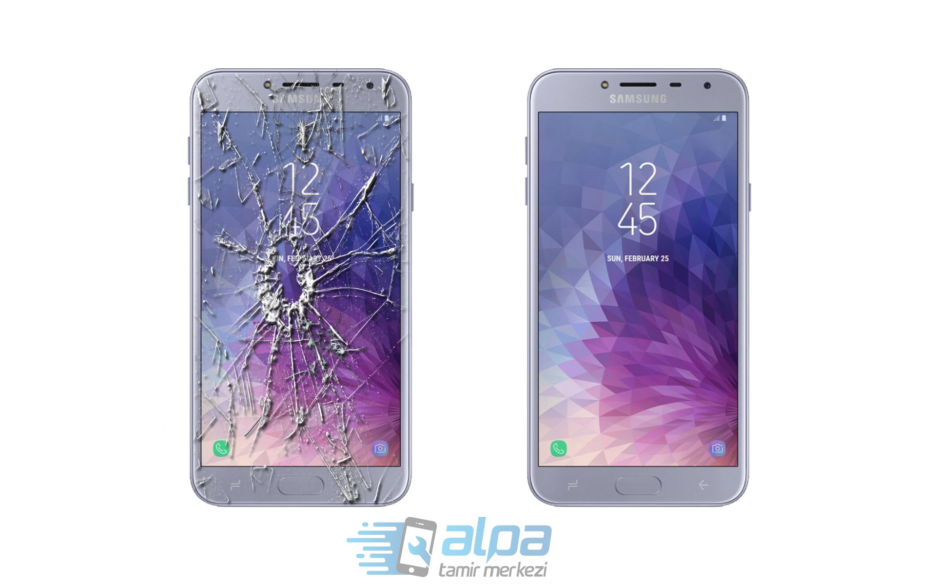 Samsung Galaxy J4 ön cam değişimi fiyatı 399 TL