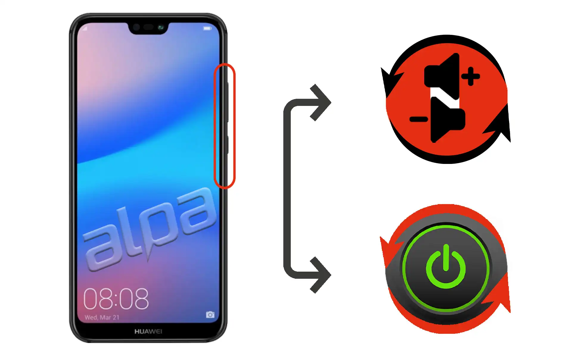 Huawei P20 Lite Açma-Kapama, Ses Tuşu Tamiri Fiyatı