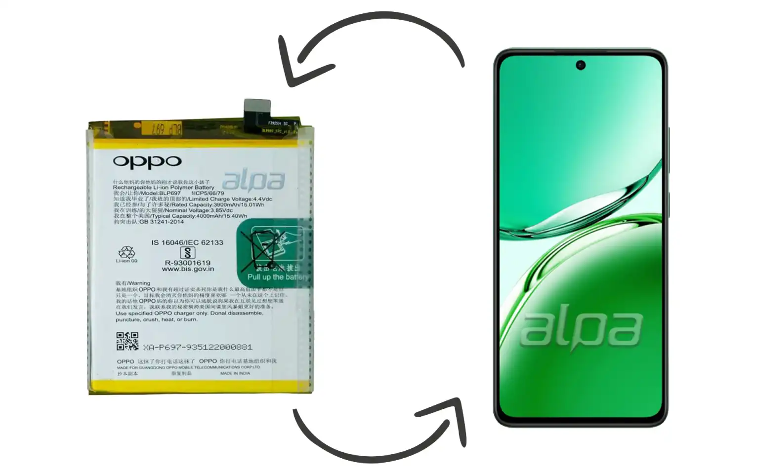 Oppo Reno11 FS Batarya Değişimi Fiyatı | ALPA Tamir Merkezi