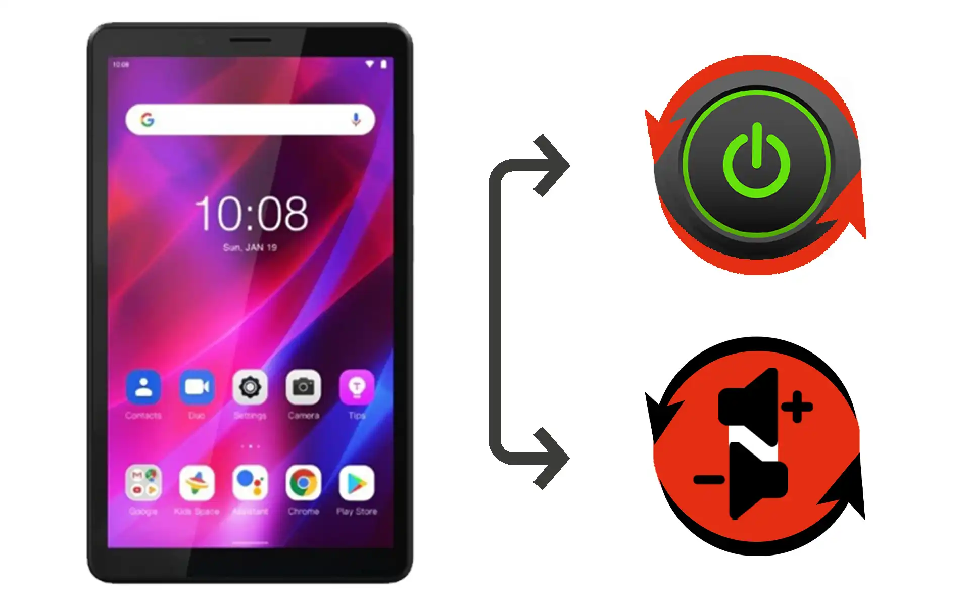Lenovo Tab M7 Açma-Kapama, Ses Tuşu Tamiri Fiyatı