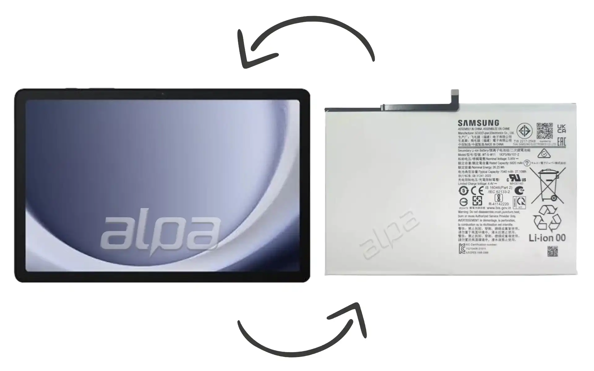 Samsung Galaxy Tab A9 Plus SM-X210 Batarya Değişimi Fiyatı