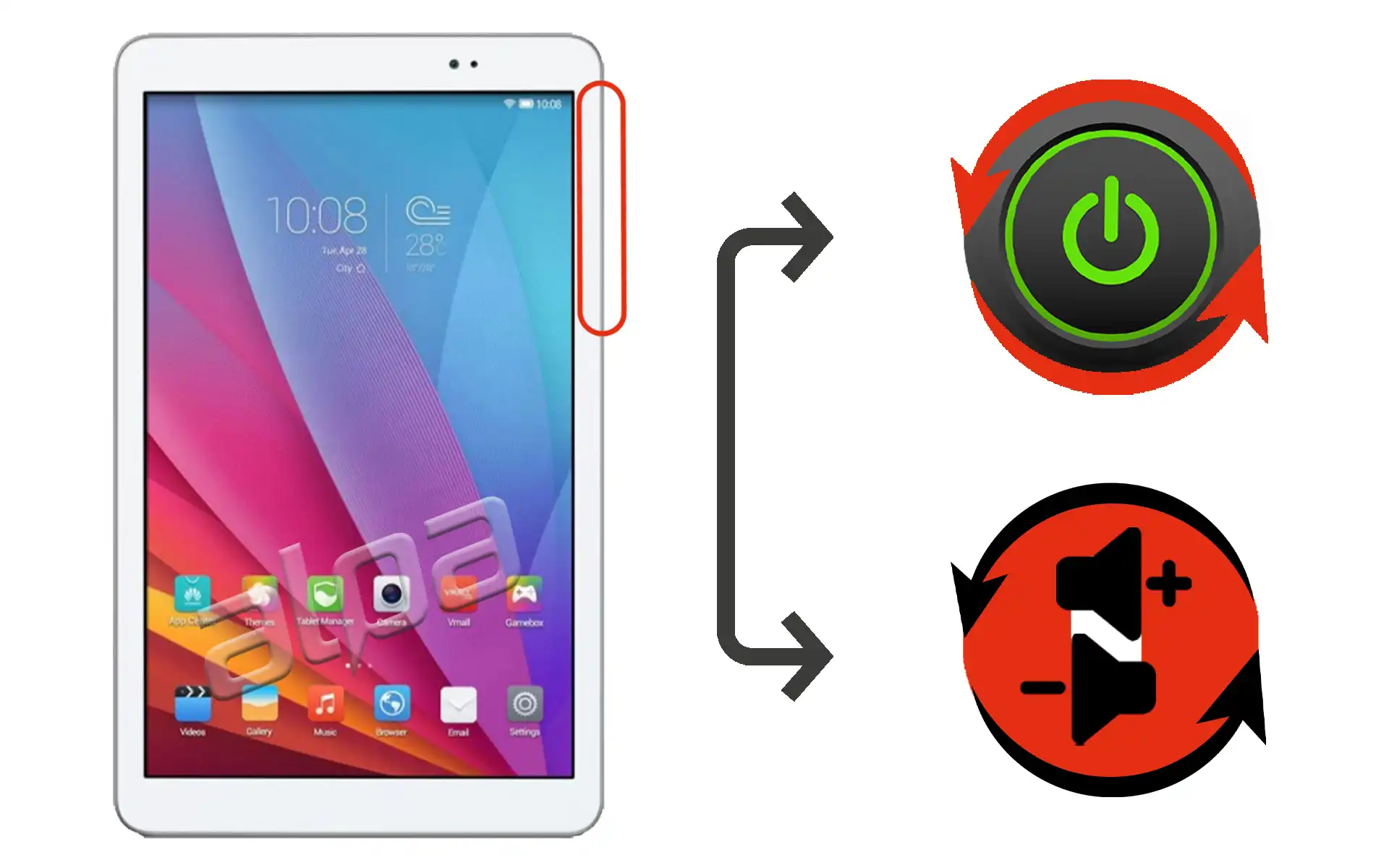Huawei MediaPad T1 10 Açma-Kapama, Ses Tuşu Tamiri Fiyatı