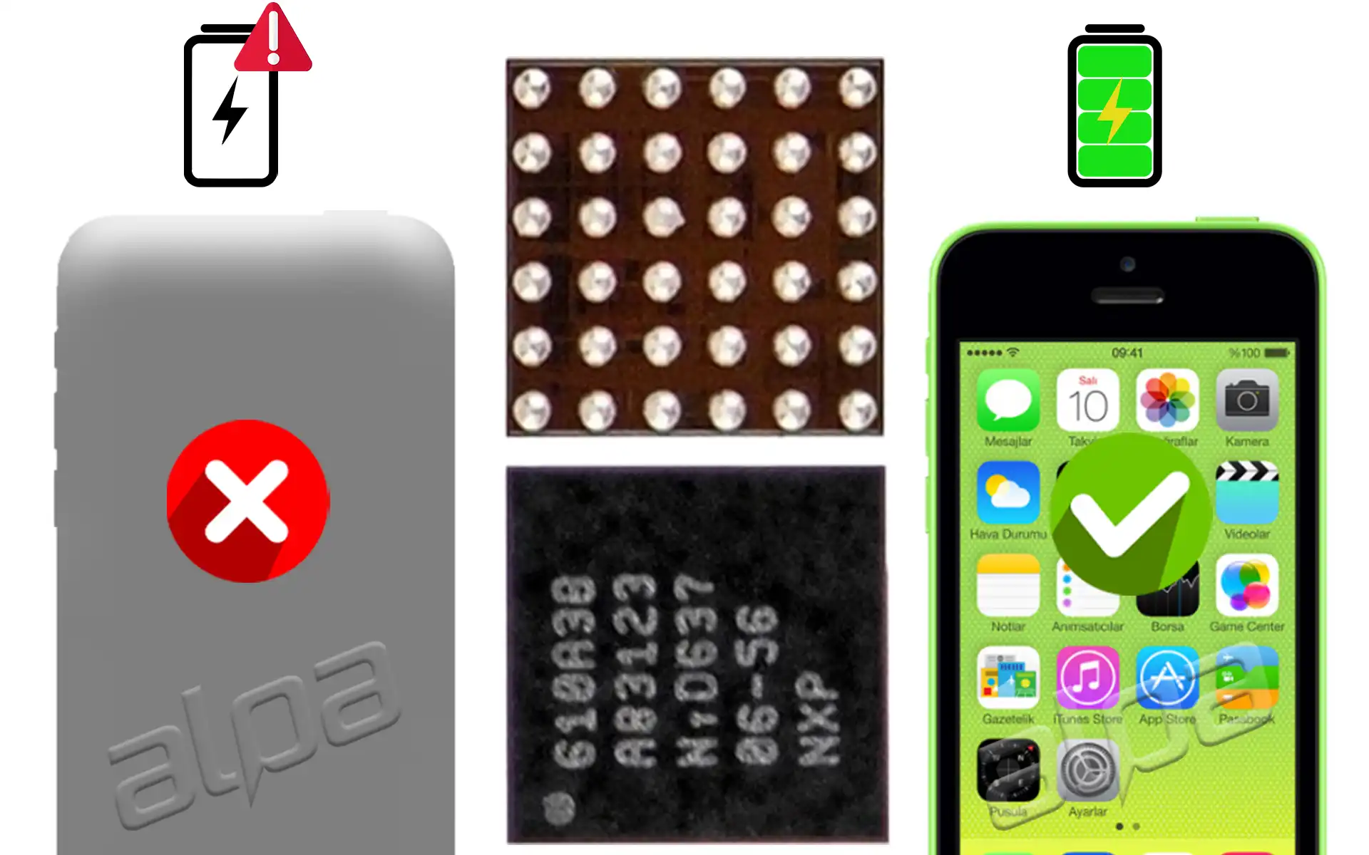 iPhone 5c Şarj Entegresi Değişimi