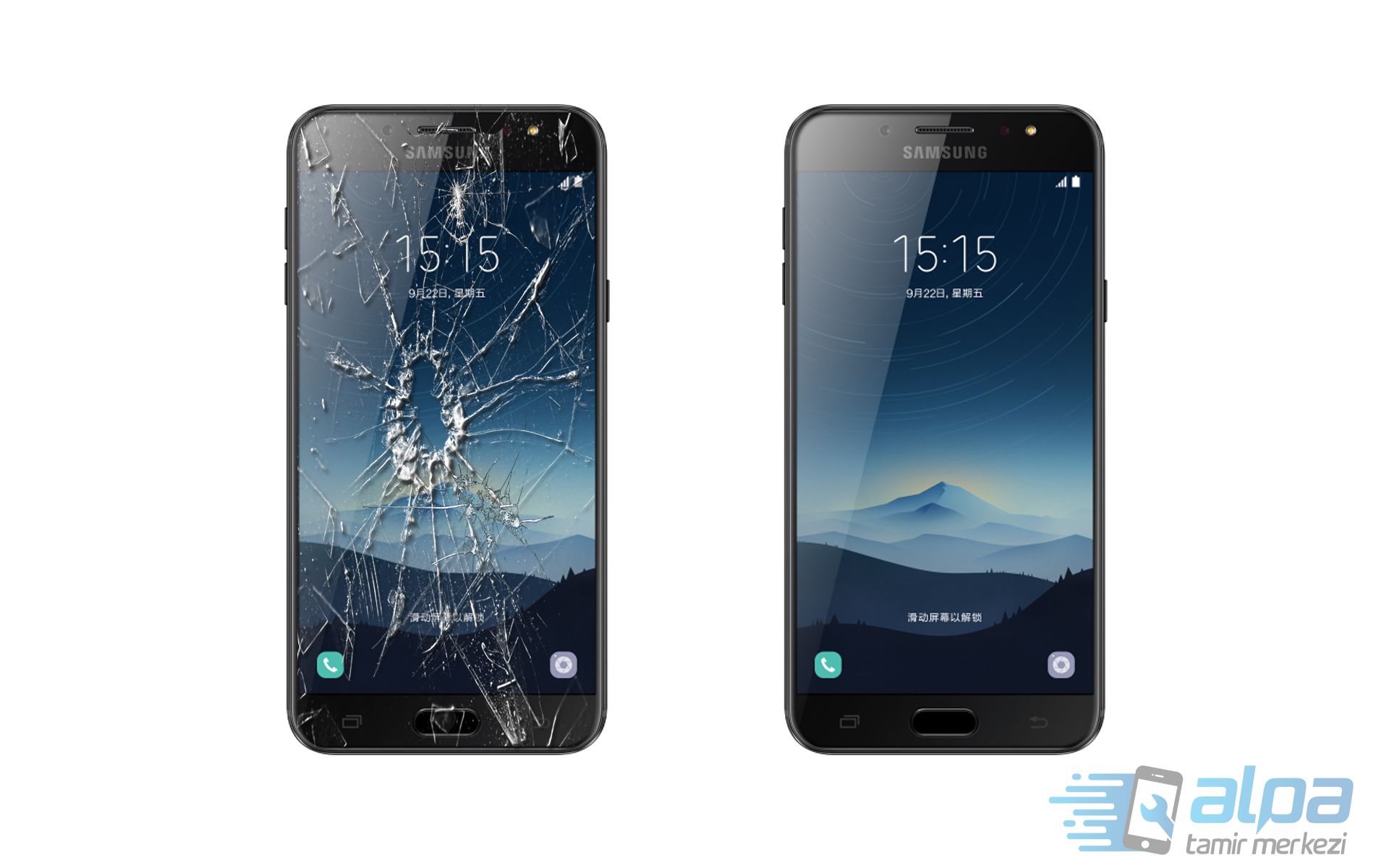 Samsung Galaxy C8 ön cam değişimi fiyatı 549 TL