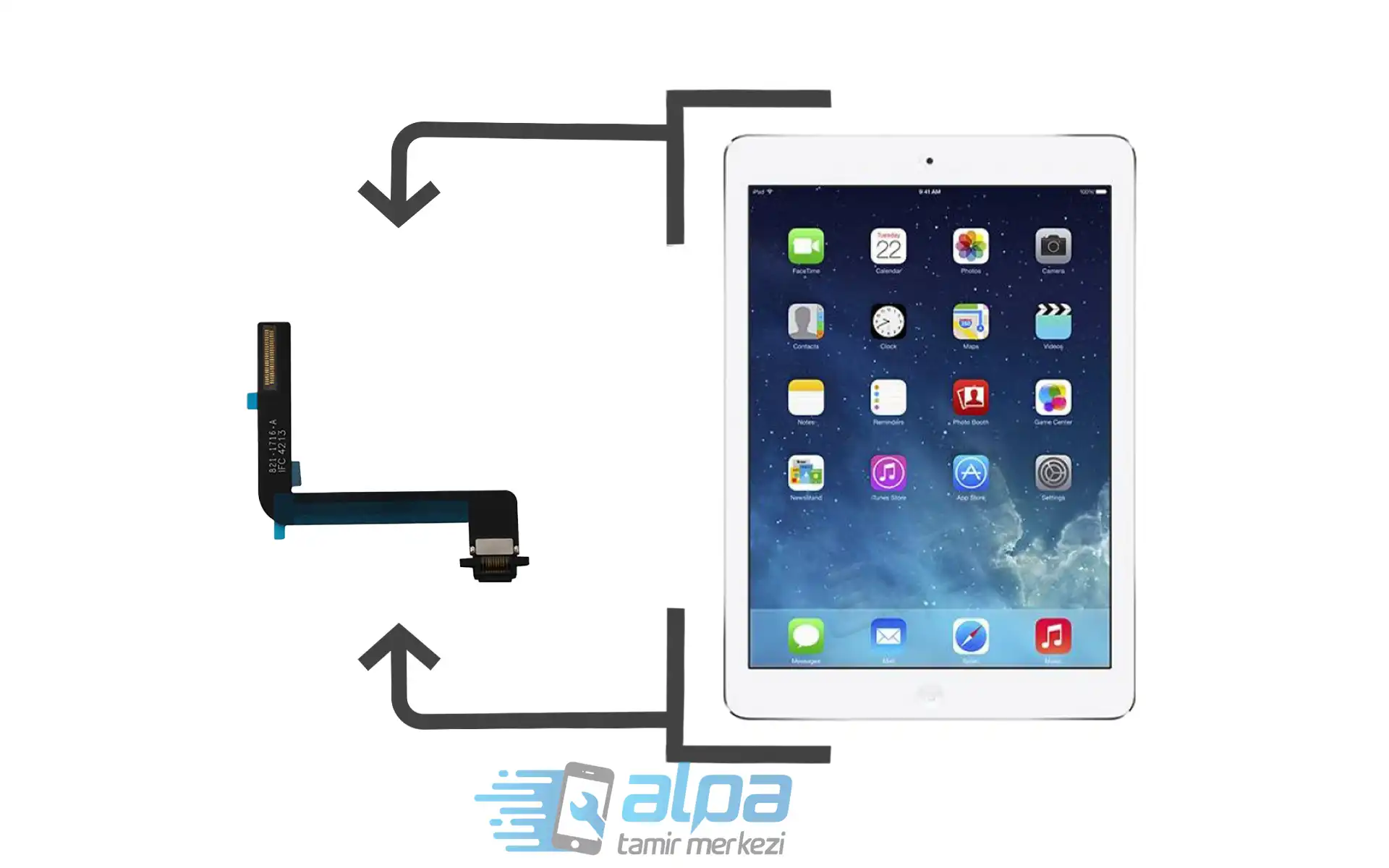 iPad Air 1 Şarj Soketi Tamiri