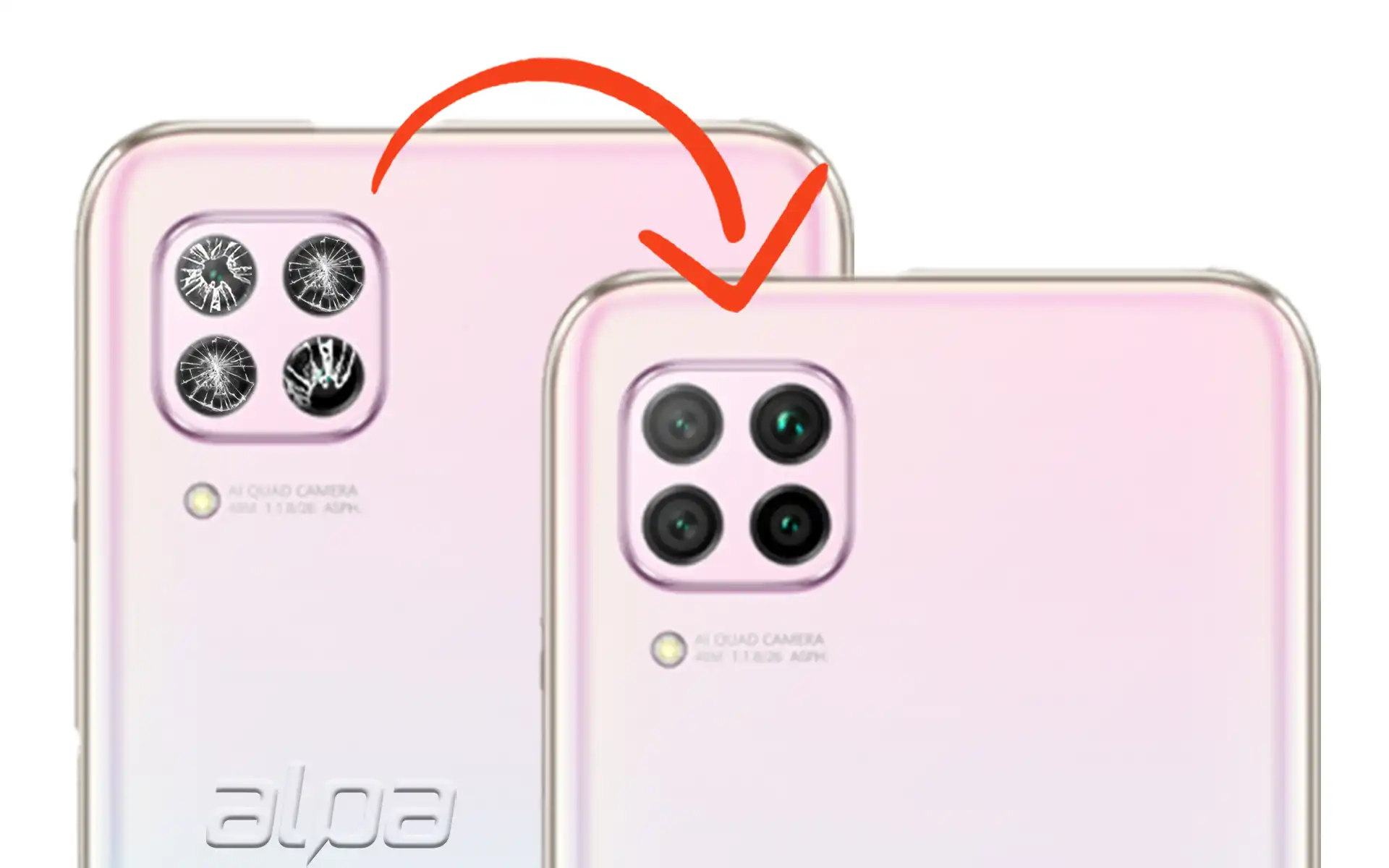 Huawei P40 Lite Kamera Camı Değişimi 