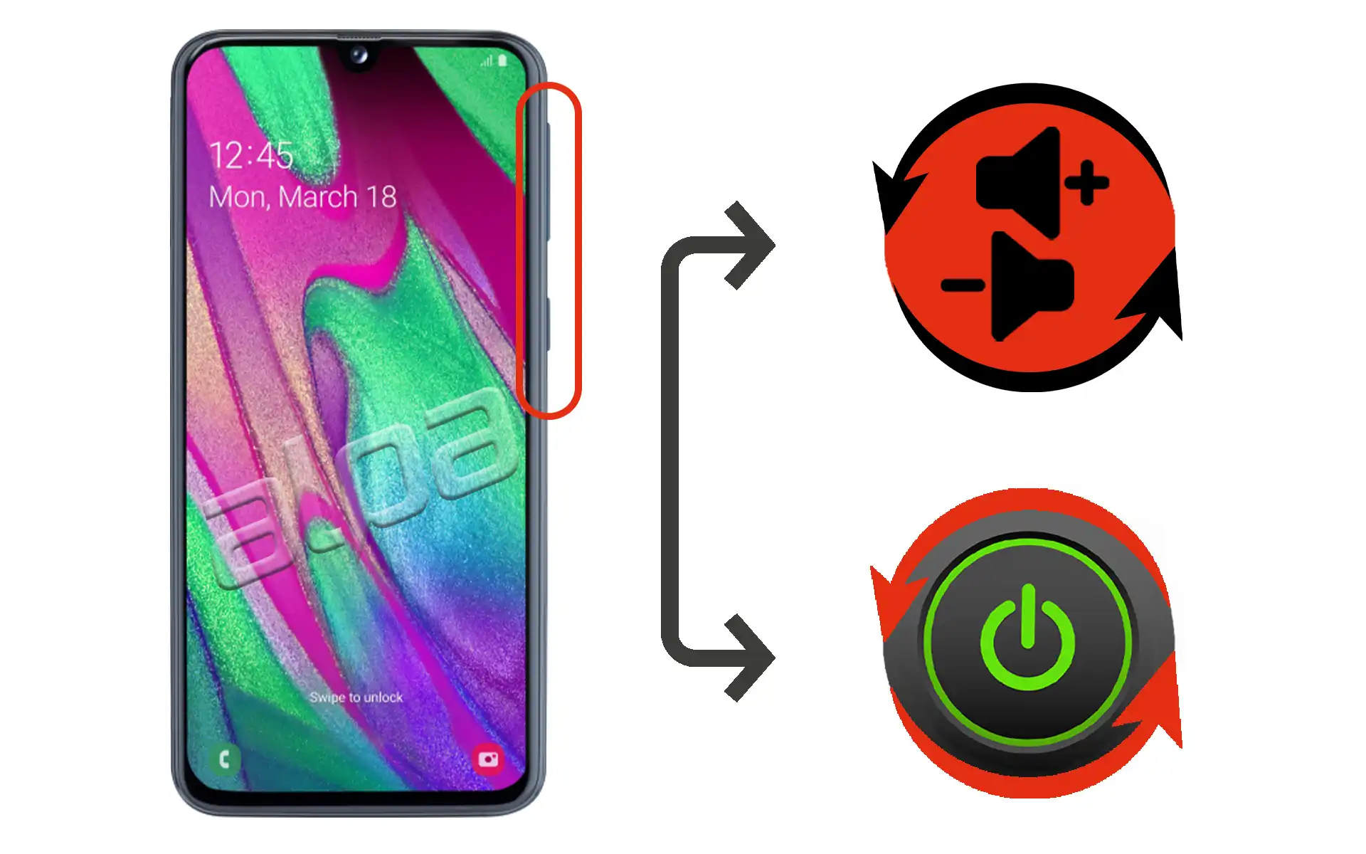Samsung Galaxy A40 Açma-Kapama, Ses Tuşu Tamiri Fiyatı