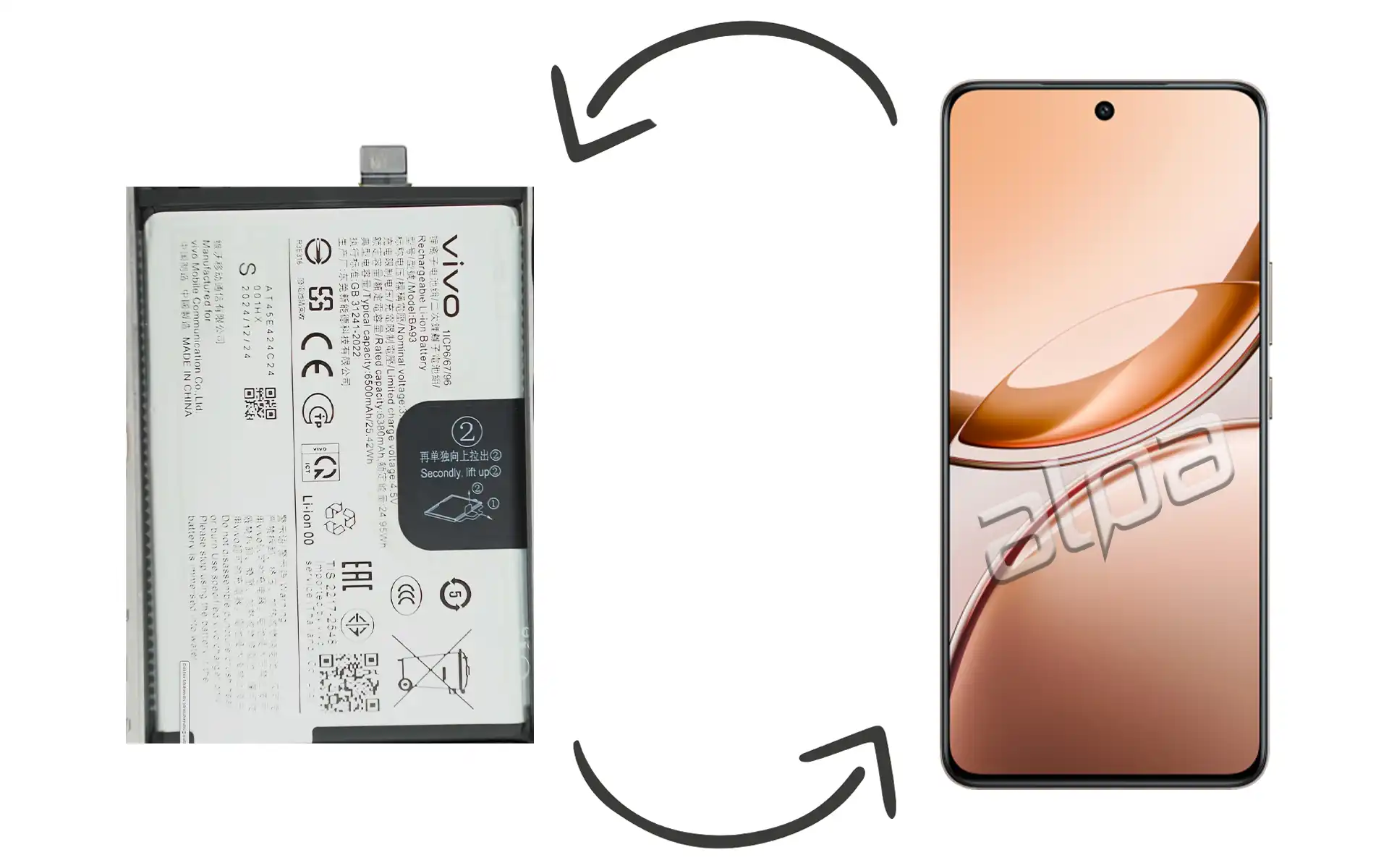 Vivo V50 Lite Batarya Değişimi Fiyatı