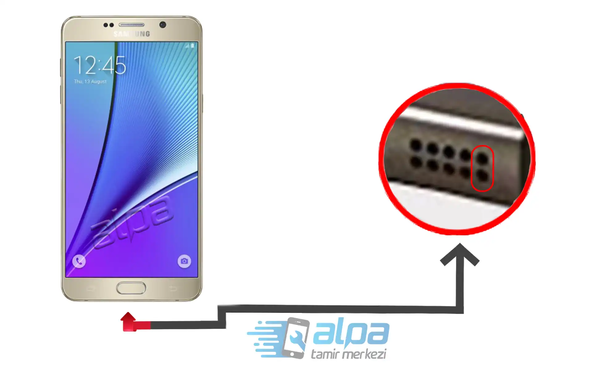 Samsung Galaxy Note 5 Mikrofon Değişimi Fiyatı