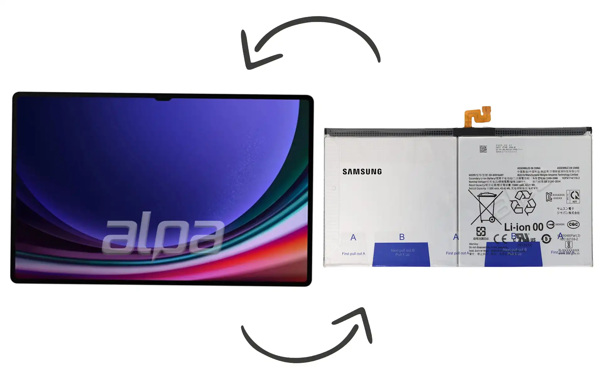 Samsung Galaxy Tab S9 Ultra SM-X910 Batarya Değişimi