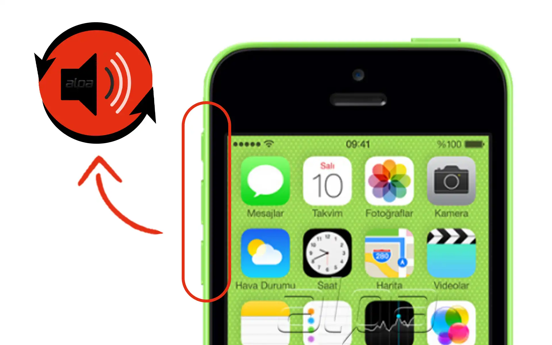 iPhone 5c Ses Tuşu Tamiri ve Değişimi