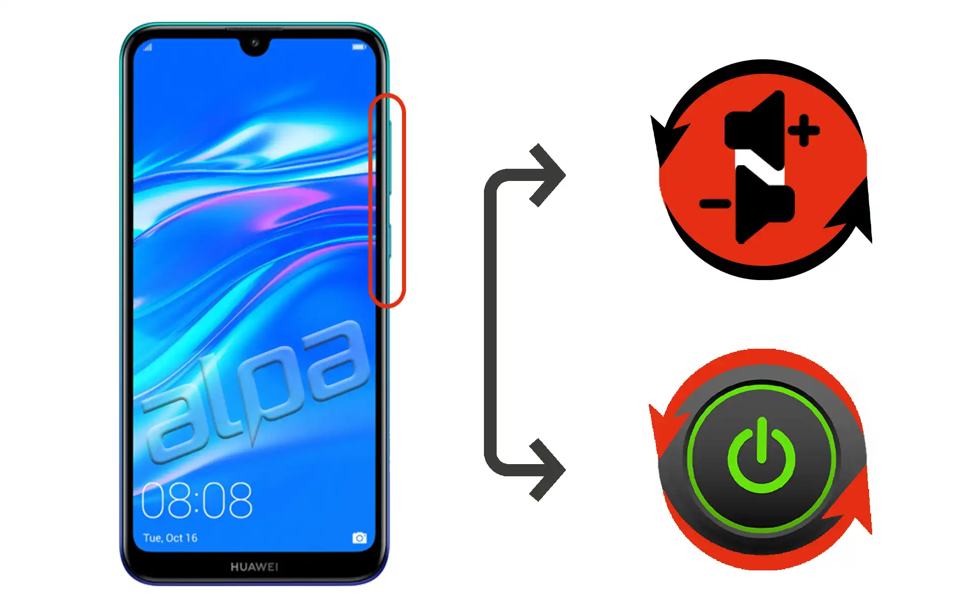 Huawei Y7 2019 Açma-Kapama, Ses Tuşu Tamiri Fiyatı