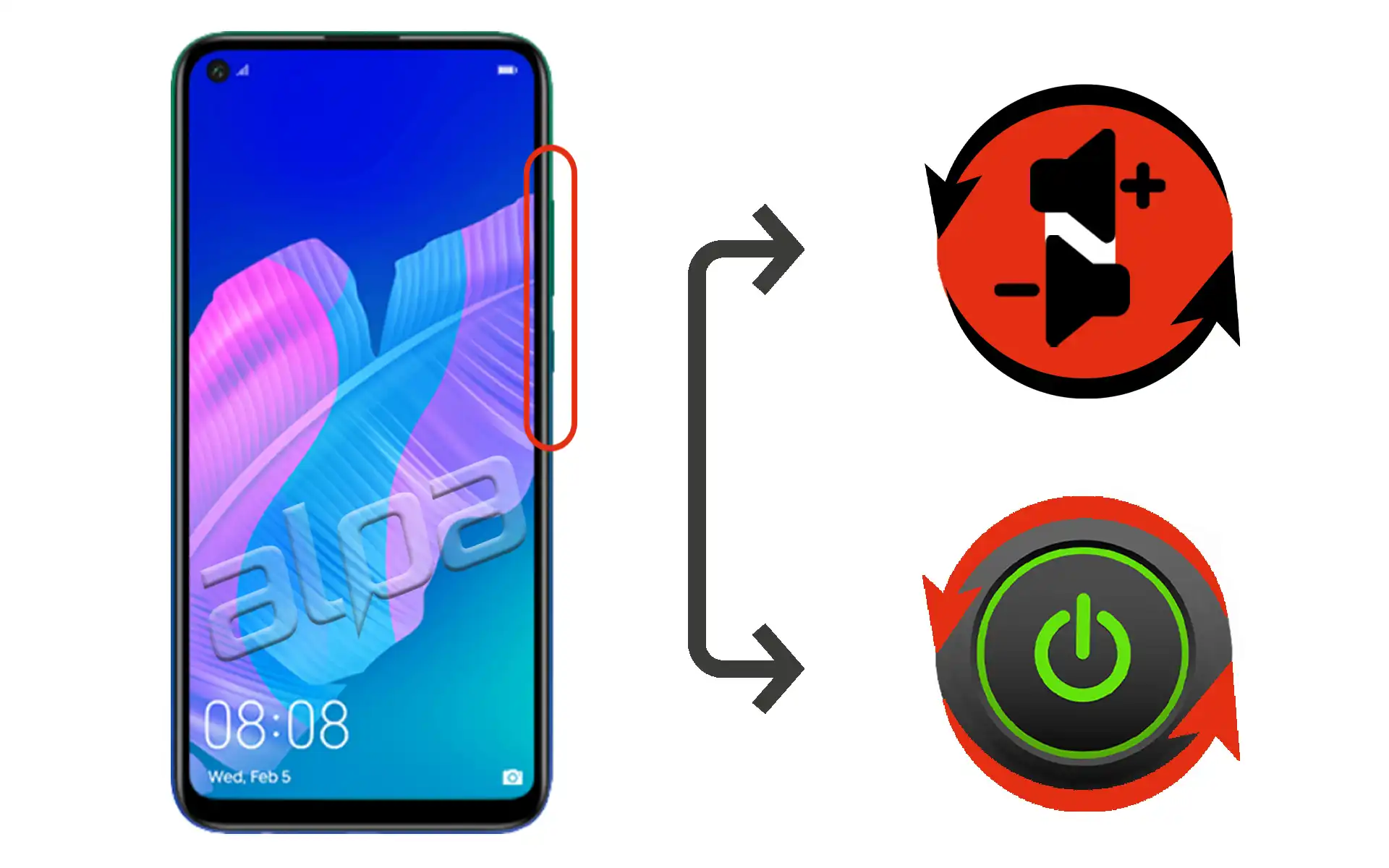 Huawei P40 Lite E Açma-Kapama, Ses Tuşu Tamiri Fiyatı